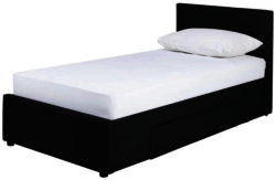 Hygena Paxton Single Bed with Storage - Black